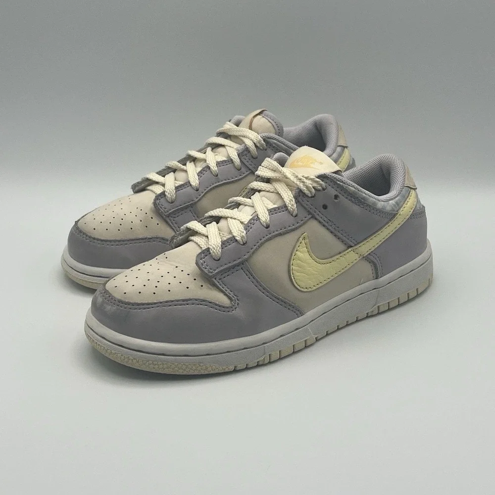 2022 Nike Dunk Low Easter Purple Yellow Retro‎ - Girls Kids Size 1 USED